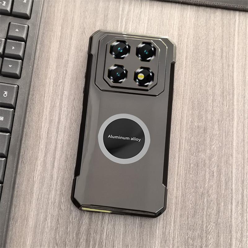 עבור Oukitel WP60 5G נרתיק קשיח לטלפון שקוף עמיד בפני זעזועים עם מחזיק טבעת לניווט ברכב עבור כיסוי טלפון Oukitel WP60 5G