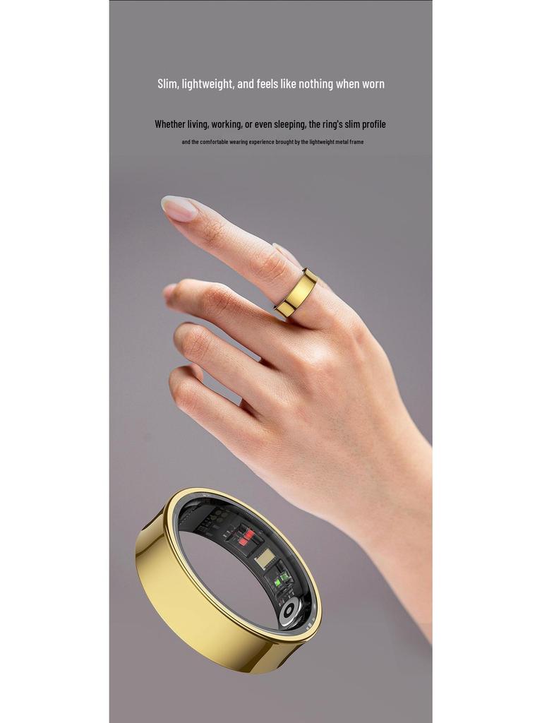 R09 Smart Ring: Heart Rate, Blood Oxygen, Sleep, Sports Tracker, Waterproof, Bluetooth Photo, with Charging Case