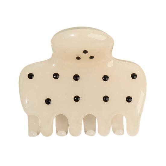 huaqianguhh Hair Claw for Women, Small Size Back Head Clip, Dot Print Shower Claw, Korean Style Accessory Thin