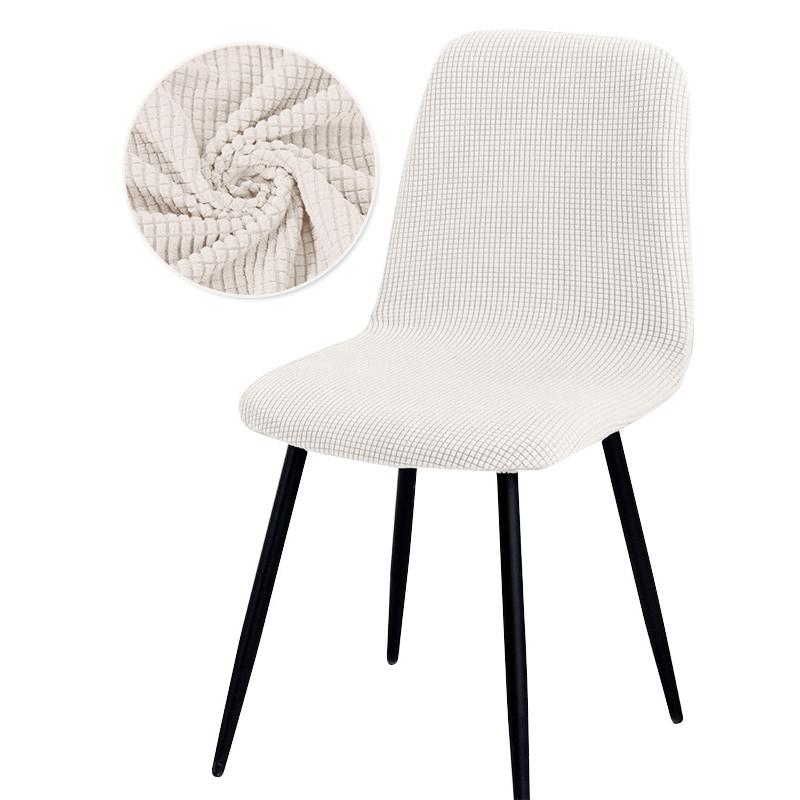 Solid Short Back Chair Cover Polyester Slipcover For Hotel Bar Home Armchair Single Piece