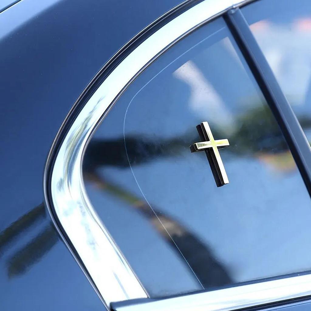 Metall Kristus Kors Merke Klistremerke Tredimensjonalt Metallklistremerke Kors Bilklistremerke Motorsykkel Bil Modifisert Hale Utsøkt Merkeklistremerke Dekorasjon