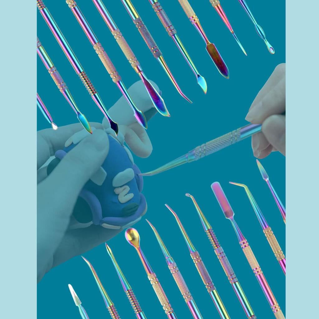 VIAEON Spatula Set for Clay Paper Sculpting Clay Crafting Warranty Sculpting, Clay, 10-Piece Set, Iron, Figure-Shaping Tools, Beginner's Tool, Tools,