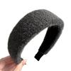 Grauer Ton fauler Retro-Plüsch breiter Kopfbügel modischer Temperament-Kopfbügel hochwertiger Haar-Twister
