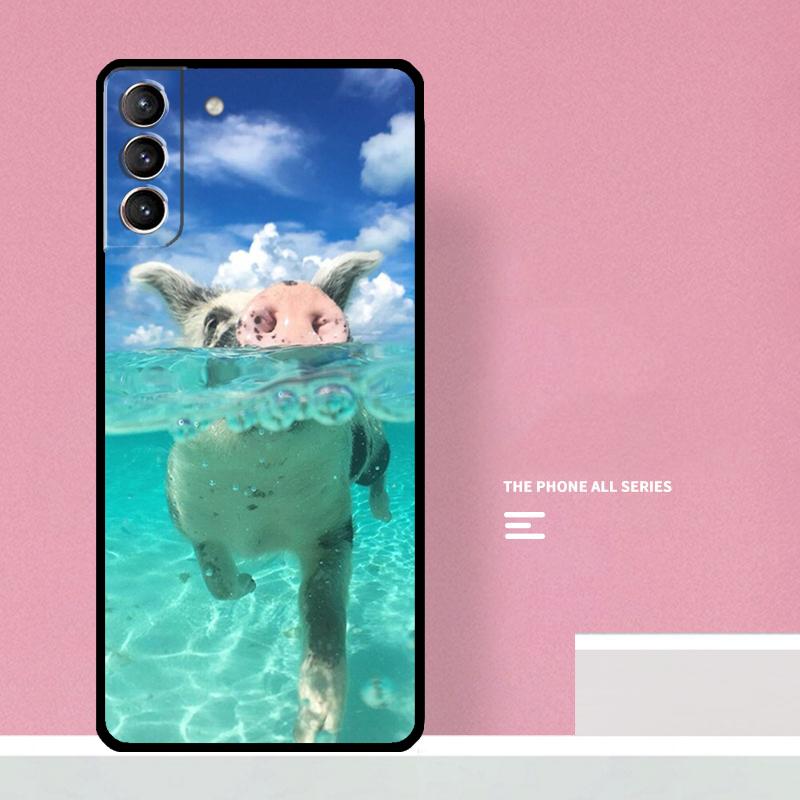 Cute Pink Pig Phone Case For Samsung Galaxy S25 S26 Ultra S20 S21 S22 S23 S24 S10 Plus S25 FE Cover Coque