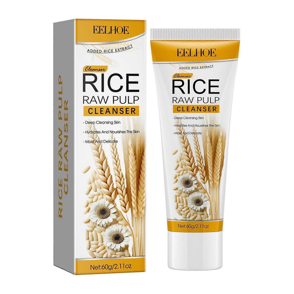 Rice Extract Facial Cleanser Gently Cleanses Pores And Nourishes Delicate Skin. Foamy Cleanser