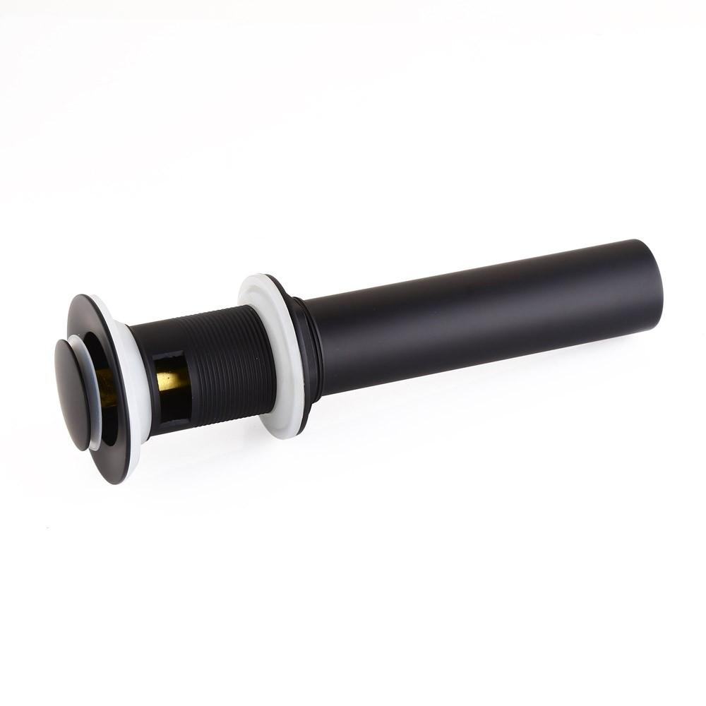 High Quality Wholesale and Retail Oil Rubbed Bathroom Drain Overflow Basin Sink Pop up Press Sink Drain (Black,Brass)