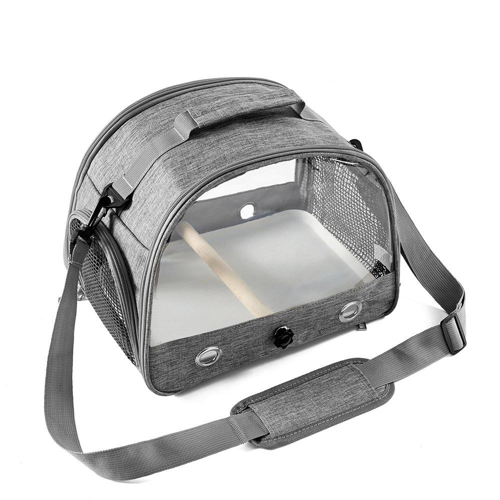 

Portable small pet bag for birds, suitable for cockatiels, hamsters,etc. Foldable bird cage, parrot bag for small pets to go out серый
