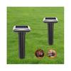 Outdoor Solar Ultrasonic Animal Repeller Waterproof Rat Deterrent Black Pest Control Device for Yard, Patio and Farm