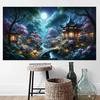 5D DIY Diamant gemalt Landschaft Mond kleine Brücke fließendes Wasser Pavillon Mosaik Stickerei Landschaft Home Dekoration