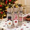 New Christmas Decoration Products Faceless Elderly Doll Handheld Wine Bottle Cover Christmas Champagne Red Wine Bag Desk Decor