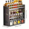 Wall Mounted Kitchen Spice Rack Storage Set Without Drilling, with Sealed Containers and Distributors, Suitable for Home Use