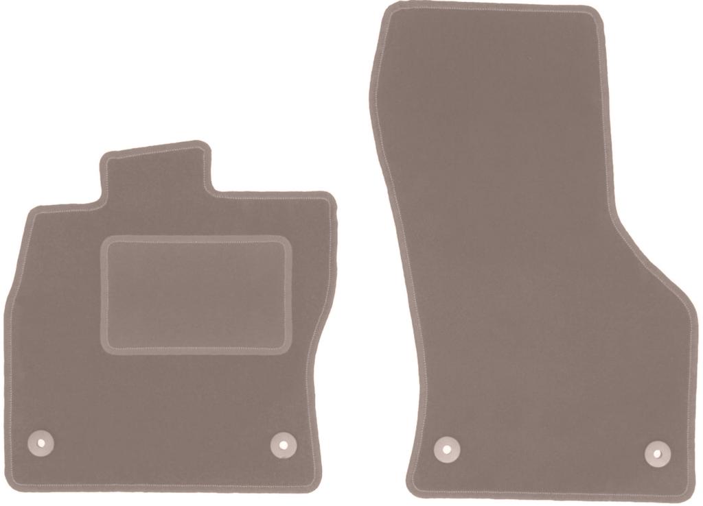 Beige Front Floor Mats For: Volkswagen Golf Sportsvan Minivan (2014-)