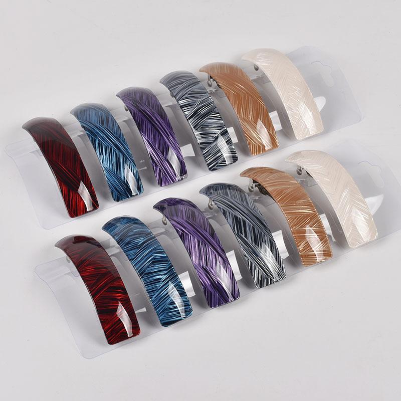 

6PCS Temperament striped hair clip, back of the head horizontal clip, top clip, adult spring clip, hair accessory