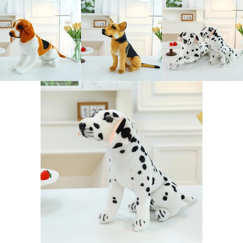 Realistic Dog Plush Toy Adorable Sheepdog Shar Pei Dalmatian Long Ear Dog Gift