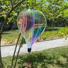 Giant Size Hot Air Balloon Plastic Material Color-changing Film Wind Spinner Striped Tie Dye Rainbow Colors Rotating Windmill