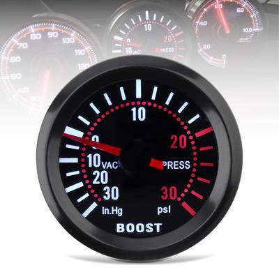 Universal 52mm 12V Car Turbo Boost Gauge Boost PSI Meter 0 - 30 in.Hg / 0 - 30 PSI for Car / Boat / Truck / ATV