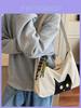 Cat Style Tote Bag For Women With Cotton Material And Zipper Closure For Daily Use