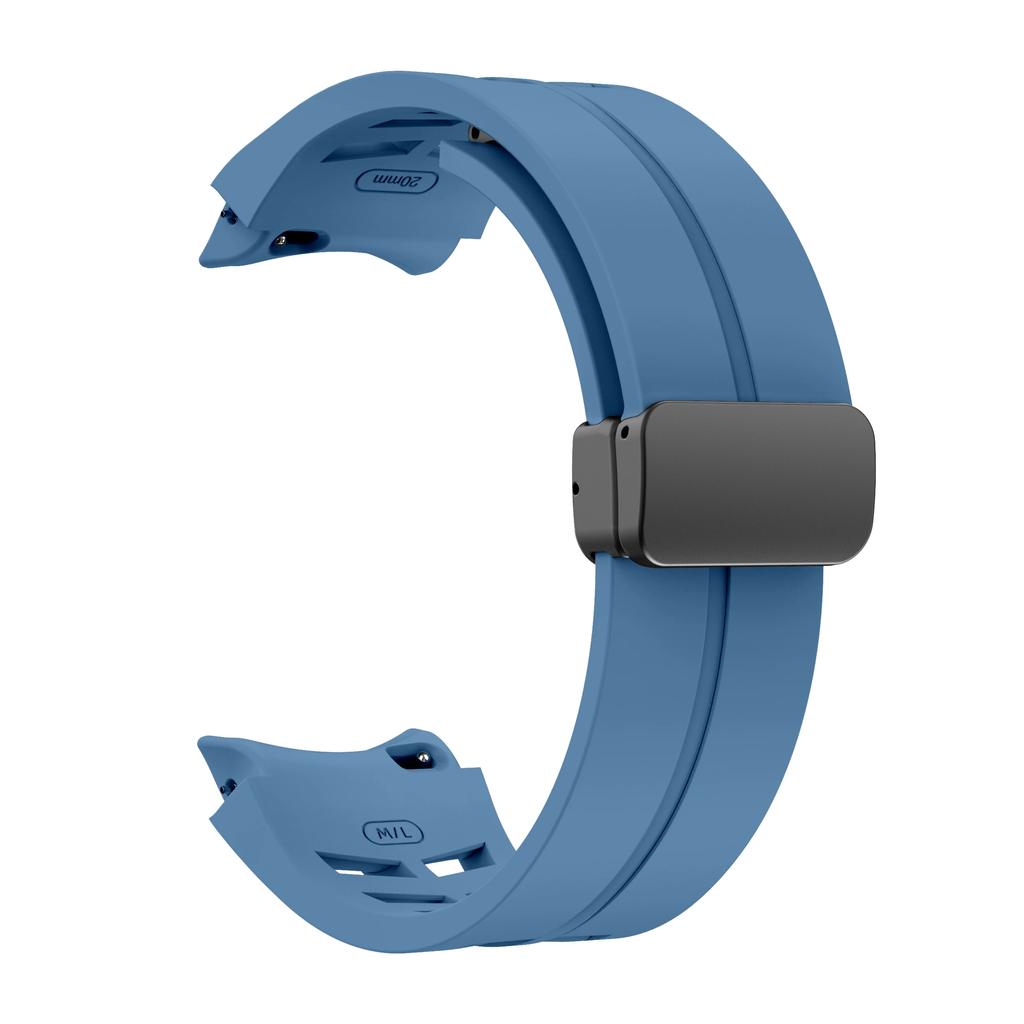 Sport Silikonarmband för Samsung Galaxy Watch 7 6 4 44mm 40mm Magnetiskt Knapparmband för Galaxy Watch 6 Classic 43 47mm watch 5 Pro 45mm Armband