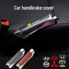 Carbon Fiber Texture Handbrake Cover Personalized Peach Wood Color with Car Logo