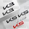 1Pc Car Badges For K8 K5 K3 Sportage Forte Cerato RIO Rear Trunk Emblem Metal 3D Stickers Body Decals Lettering Decor Styling