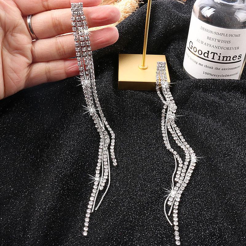 

2023 Модные женские длинные серьги-кисточки с иглой из стерлингового серебра 925 пробы 925 Silver