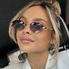 Retro Oval Frameless Sunglasses: 2025 Trendy European & American Style for a Chic Look