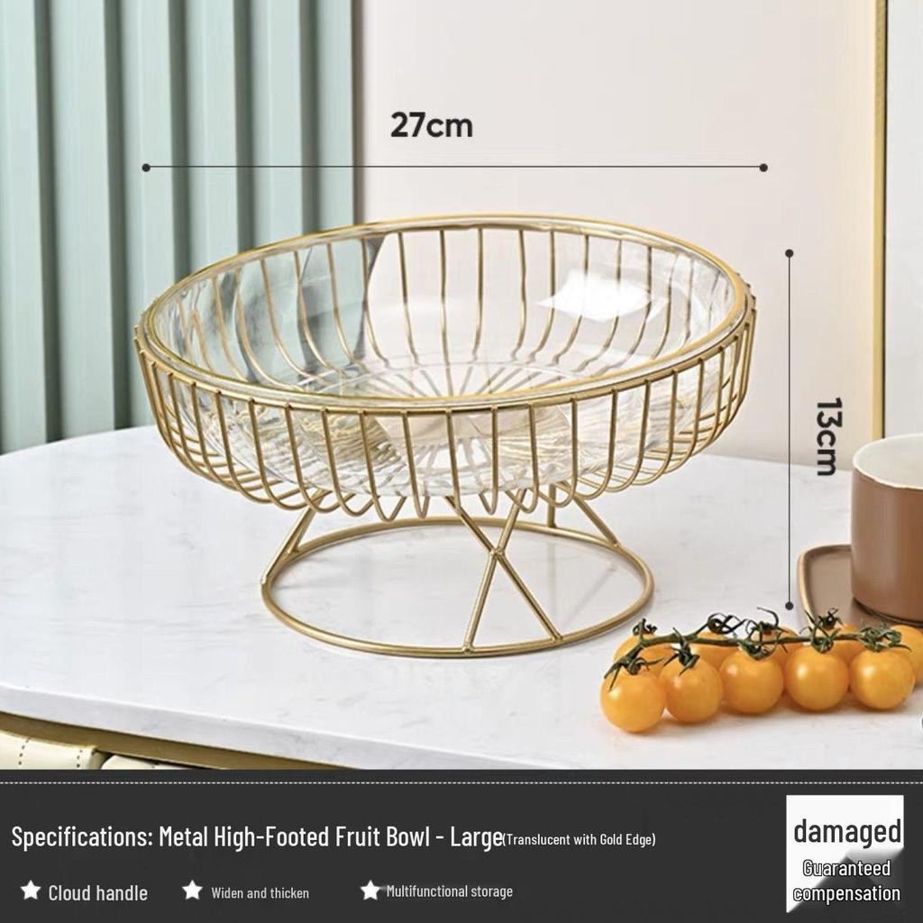 Elegant Fruit and Snack Display Tray for Living Room Coffee Table