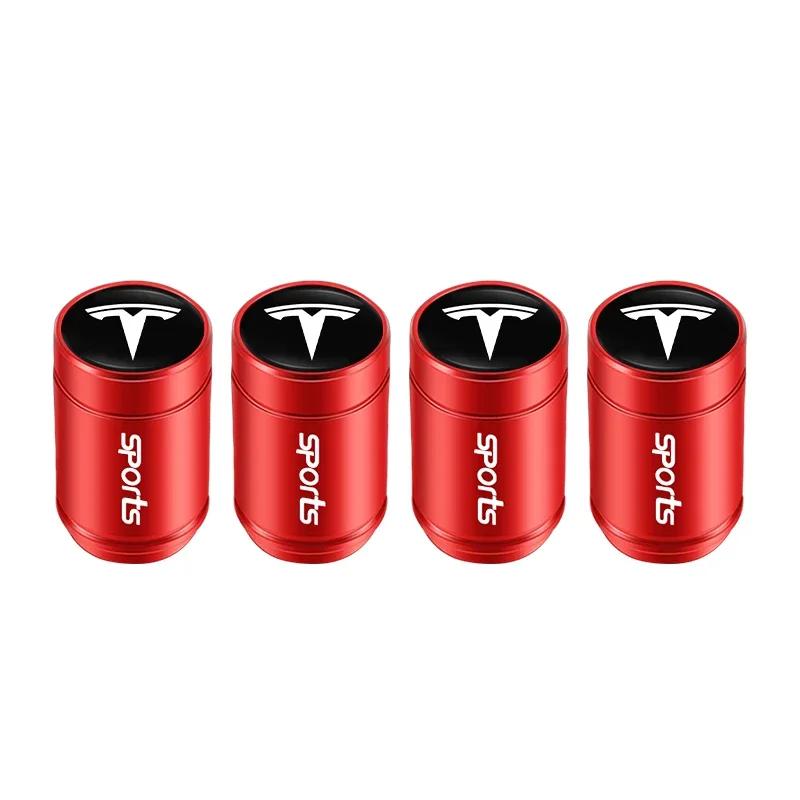 

Car Sticker Tesla Car Alloy Car Valve Cap Wheel Valves Dust Cover Tire Accessories For Tesla Model 3 S X Y Cybertruck Roadster
