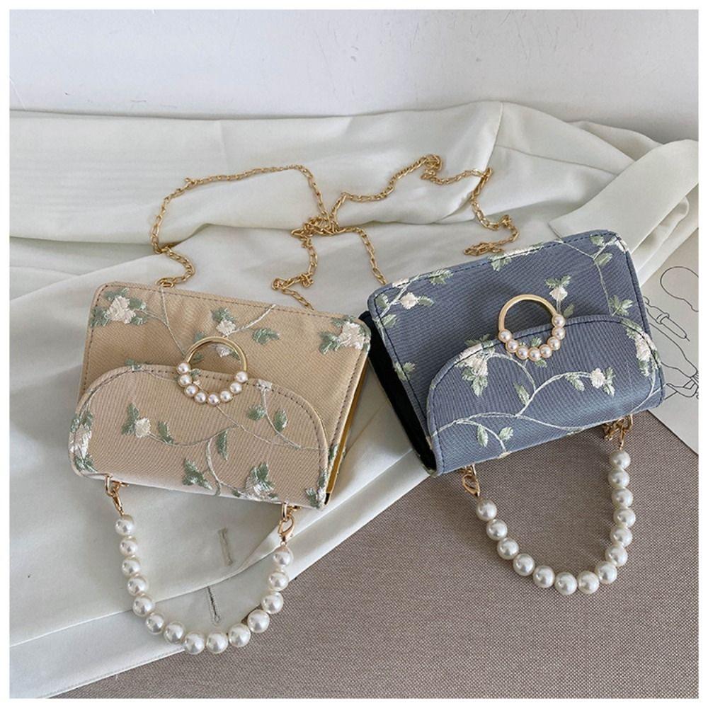 PU Handbags Pearl Clutch Bag New Shoulder Crossbody Bag  Women