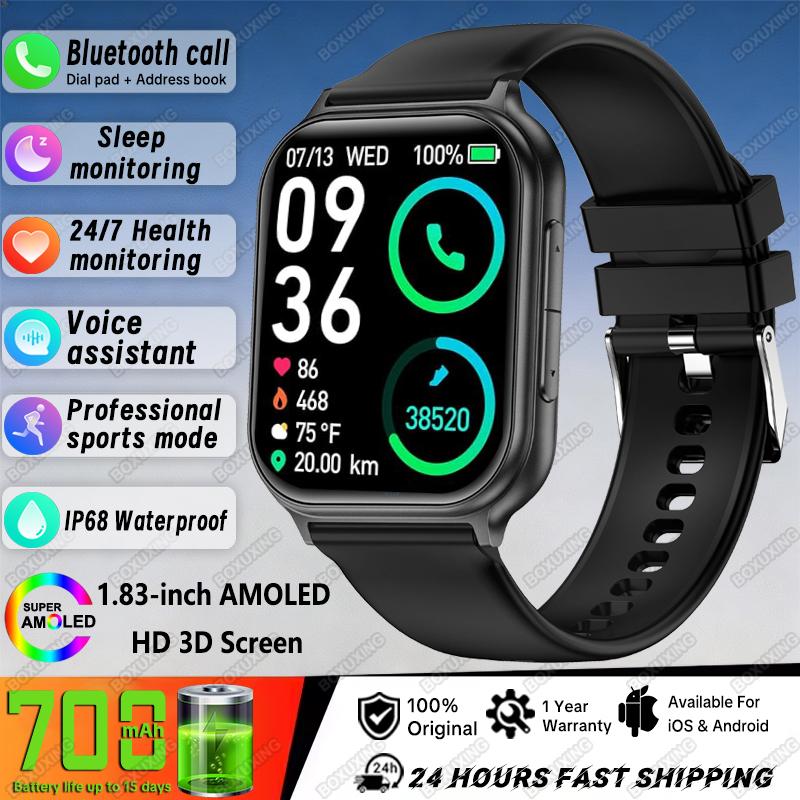 

New Bip 6 Pro Sports SmartWatch Men IP68 Waterproof Fitness Tracking Heart Rate GPS Track 700 mAh Battery BT Call Smartwatch чорний