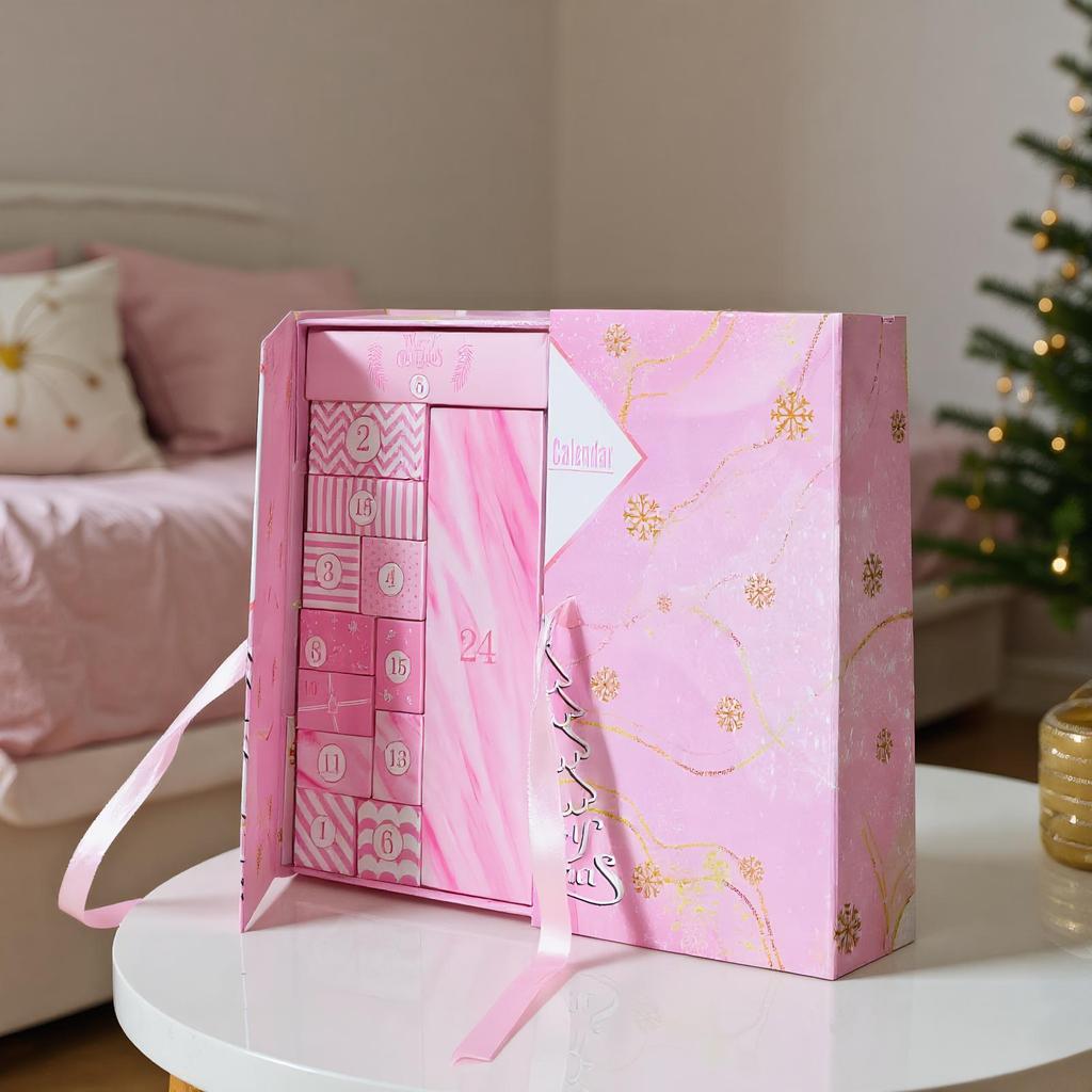 Christmas Countdown Candy Box Refillable Foldable 24-Day Christmas Count-Down For Kids Teen Adult Men Women Boys Girls Holiday