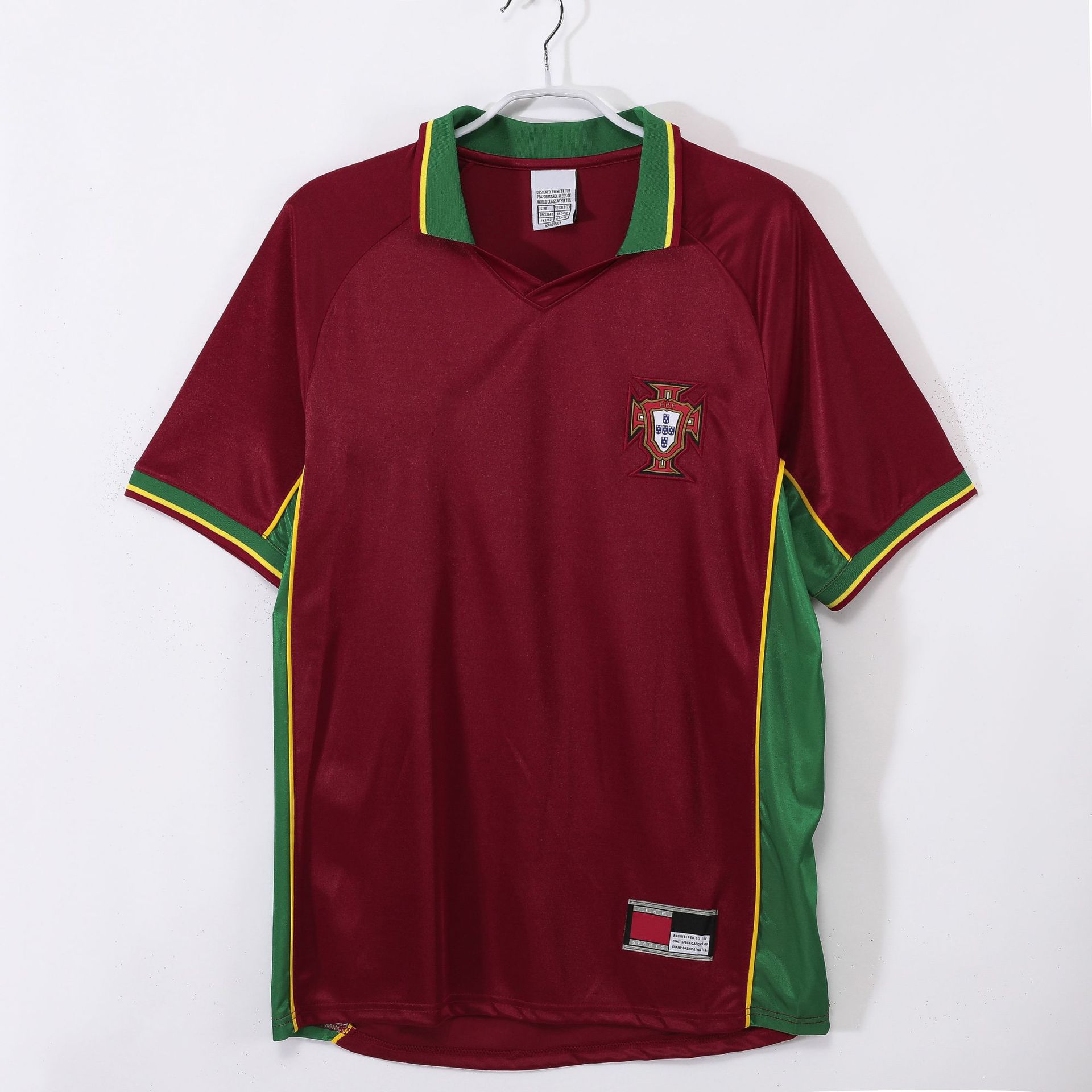 Portugal national team jersey classic retro football jersey top short sleeve casual wear S