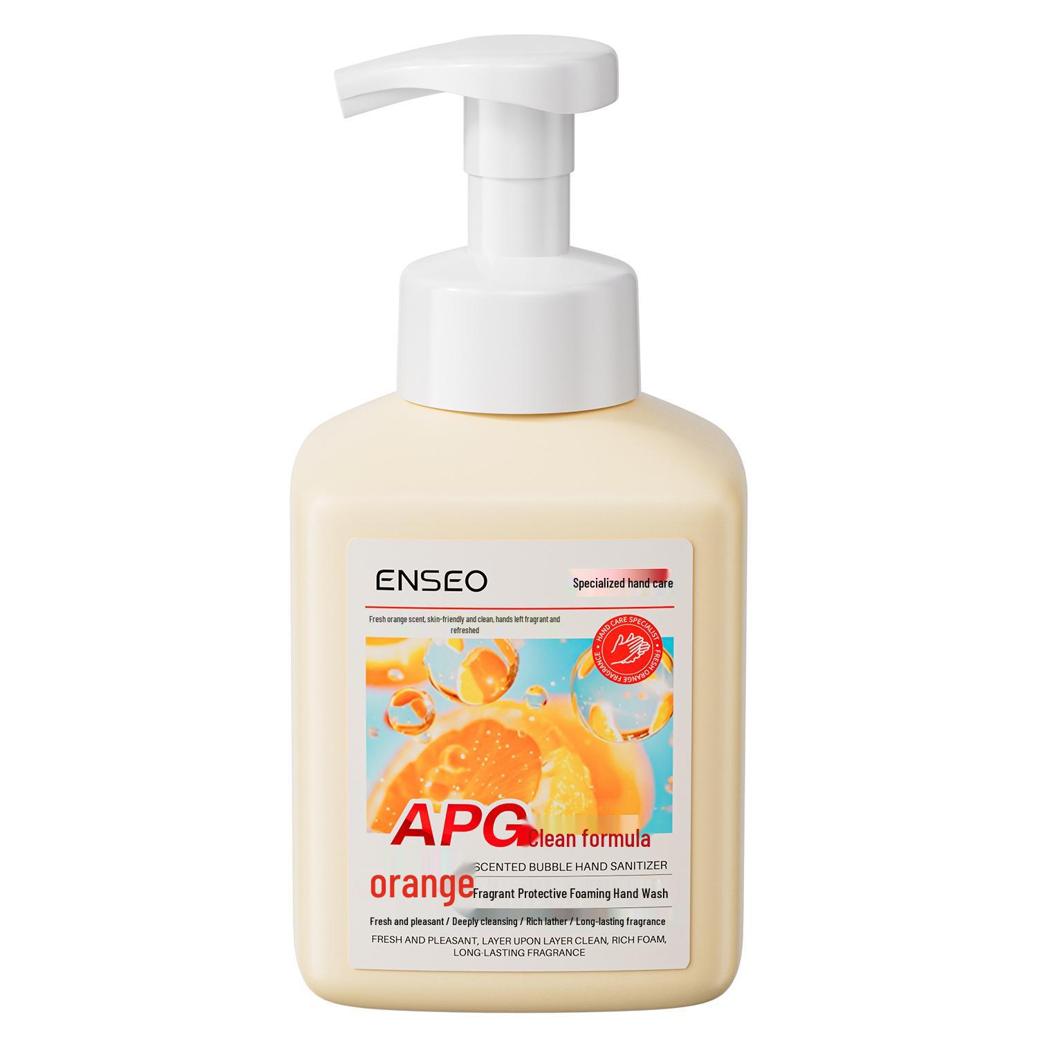 ENSEO Antibacterial Orange Scent Hand Soap, 500ml Press-Type Foam Bottle, Double Care