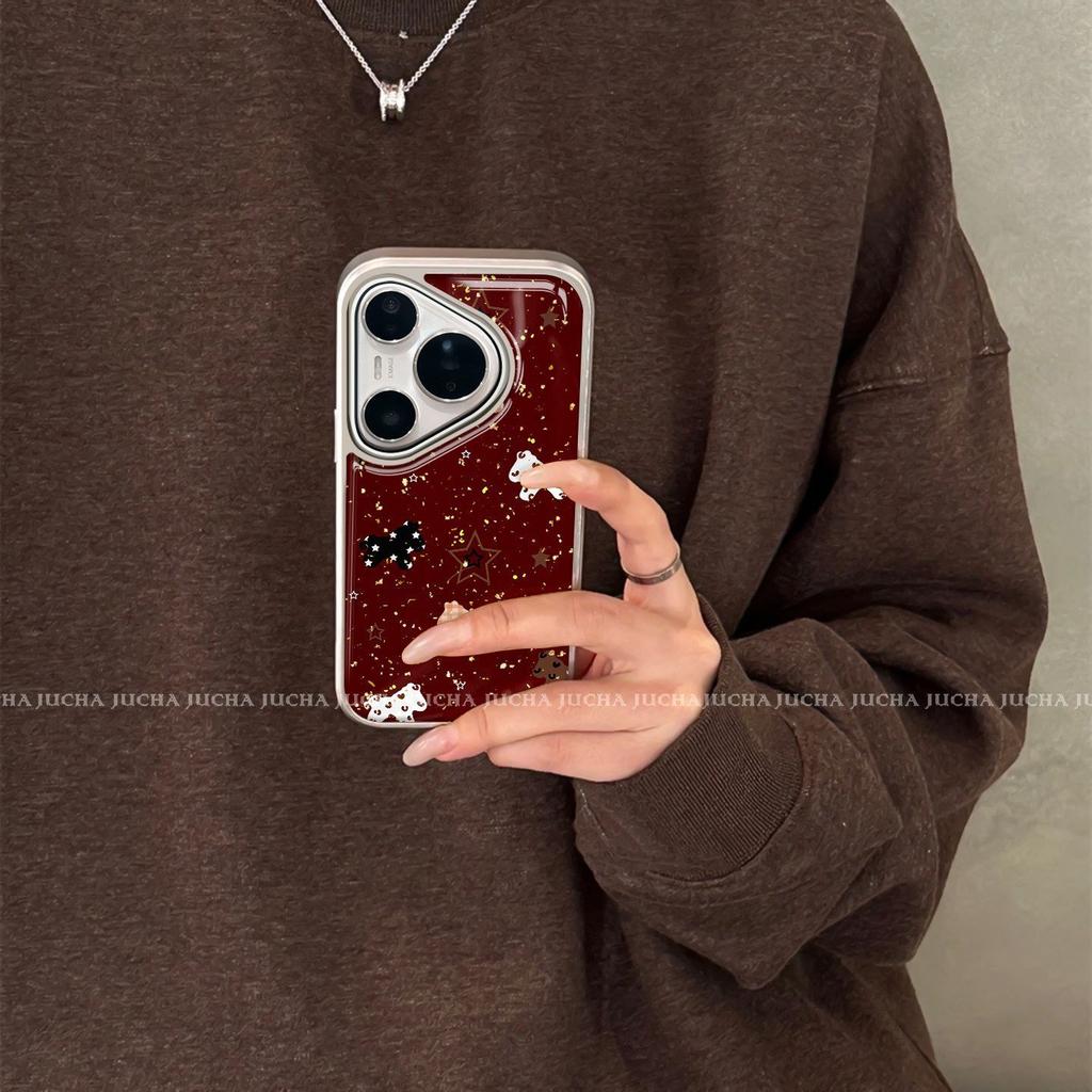 Applicabile a custodia per cellulare Huawei pura70pro + Nuovo Anno 2026 HUAWEI70ultra con cordino 70 lamina d'oro