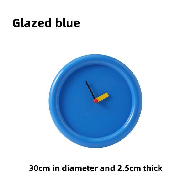 

Clock Pendulum, Desktop Oil-air Bubble Clock, Home Soft Decoration, Desktop Silent Wall Clock, Freestanding Clock Glaze blue