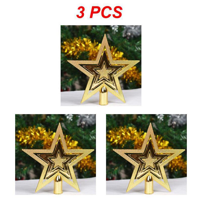 

1~10 шт. 20 см Звезда на верхушку рождественской елки Пятиконечная звезда Рождественское украшение Звезда на верхушку елки Золотая звезда на верхушку Подвески для рождественской елки