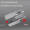 Integrated Internal & External Pipe Threading Tool, 1/2" 3/4" Dual-Purpose Pipe Threader, Electric Drill Compatible Pvc Pipe Threader Kit, Universal