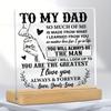 Heart-Holding Acrylic Plaque. Wooden Base, an Inspirational Gift for Dads & Special Occasions.