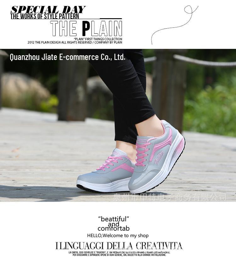 Cross 2023 Autumn Women's Height-Boosting Mesh Rocking Shoes - Thick Sole Casual Running Sneakers