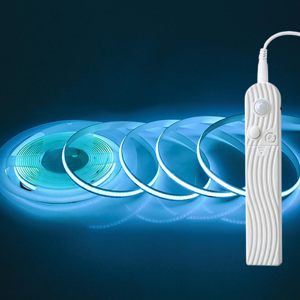 Smart COB LED Strip Light With Motion Sensor Adjustable Night Light For Bedroom Bed Headboard DIY Decor Lighting