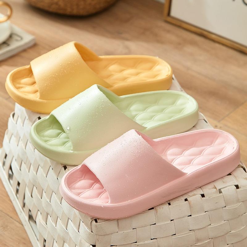 Summer stepping on shit slippers women's new eva indoor home couple non-slip bathroom massage cool slippers men