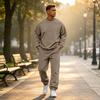 Men's Color Sweatshirt Set - Casual Tracksuit 2 Piece Outfit for Spring Fall