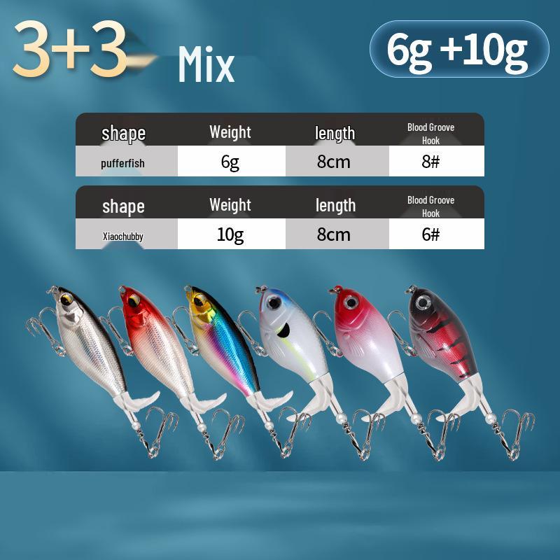 Floating Surface Tractor Lure for Freshwater Fish: Mandarin, Bass, Black Carp - Remote Casting Artificial Bait