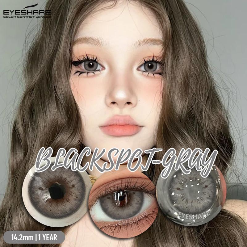 COD Eyeshare 1 Pair Blackspot Gray Contact Lenses for Eyes Natural Brown Eye Softlens Yearly Blue Lens Green Contacts