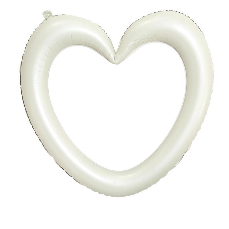 Large Heart-Shaped Aluminum Foil Balloon Frame for Party Decoration