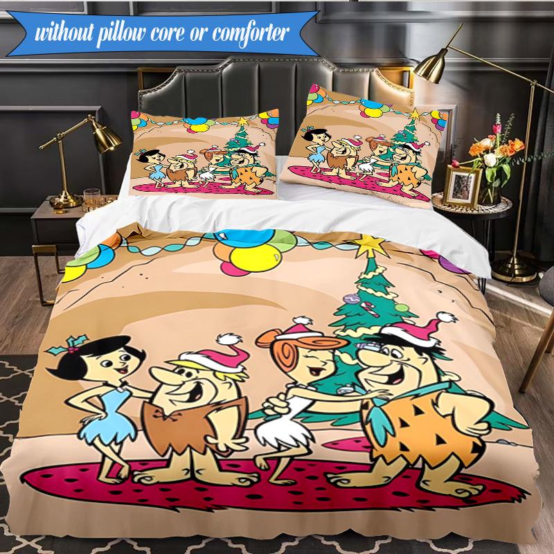 The Croods Players Adventure 3pcs K-pop music group Bedding set,Ideal for Bedroom, Dormitory,Including Duvet Cover And 2pcs Pillowcases,Fan gifts