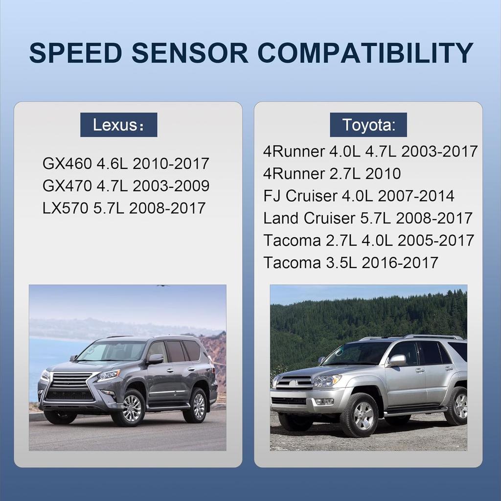 89542-04020 ABS Wheel Speed Sensor 2 Pcs Replacement for Toyota Tacoma 05-20, for 4Runner 03-20, for FJ Cruiser 07-14, for Land Cruiser 08-20, for