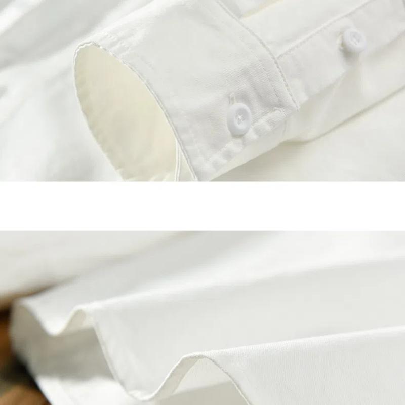 Japanese Style Workwear Men Tops Spring/Autumn Casual Long Sleeve Pure Cotton Loose Shirt Stitching Youth Popular Shirts with Pocket