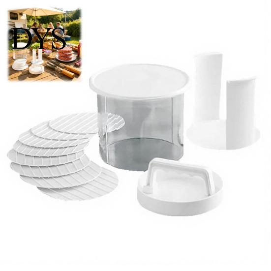 Home Kitchen Burger Press Hamburger Patty Maker, Non-stick with Storage Container And Separator Sheets Easy Clean Dishwasher Safe Mold, Manual