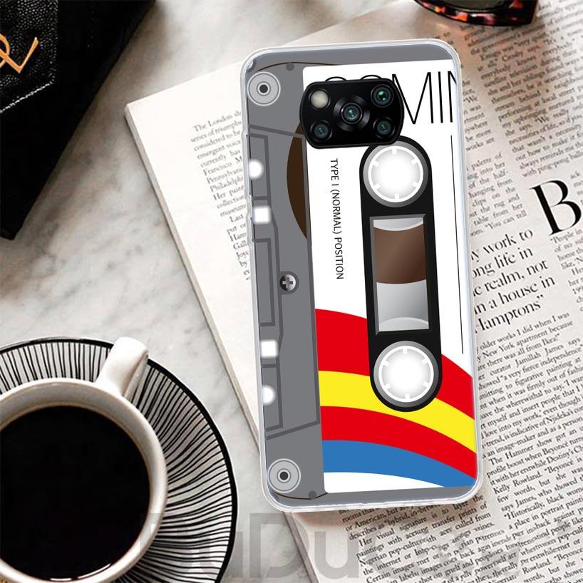 Vintage Magnetic Old Tape Cassette Cover For Xiaomi Poco X7 X6 X5 Pro X3 Nfc F7 Ultra Phone Case F6 F5 X4 F4 Gt F3 M6 M5S M4 M3